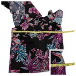 Amanda Uprichard  Floral One Shoulder Top - Black Multi - P(XS) Photo 5