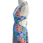 For Love & Lemons Yasmin Open Back Floral Maxi Dress Large Cut Out Plunge NWT Photo 7