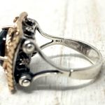 Sterling Silver 14K, , Smokey quartz statement ring, ~size 7 Photo 3