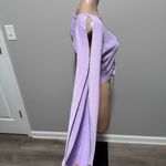 Majorelle  Zowie Purple Crop Sweater Lilac Purple Revolve Small Cinch Tie Cut Out Photo 6