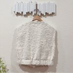 ASTR Pedrine Ivory Tweed Textured Cropped Button Front Vest Top Size Small NWT Photo 9