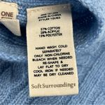 Soft Surroundings  Women's Blue Sweater‎ Poncho Popover One Size Cable Knit NEW Photo 4