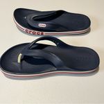 Crocs Bayaband Flip Flops Red and White Accents Unisex Women’s 9 Men’s 7 Photo 1