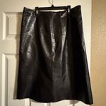 Banana Republic  Black Leather Midi Skirt – Size 8 – 100% Genuine Leather Photo 1
