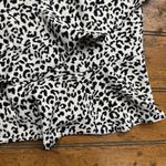 Altar'd State Altard State Pull on Mini Skirt Women's Large Cream Black Leopard Ruffle Front Photo 2