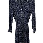 Foxcroft Dress Women 10 Blue Sailboat Novelty Wrinkle Free Coastal Nautical Prep Photo 0