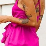 Selfie Leslie  Medellin Gathered Detail Side Tie Wrap Dress Hot Pink NWT Photo 1