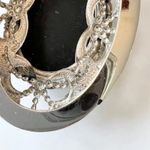 Whiting & Davis Vintage ‎ Large Carved Pendant Necklace Silvertone Chunky Photo 4