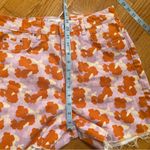 ZARA Shorts Womens US 6 Purple Orange Poppy Floral 90s High Rise Raw Hem Photo 7