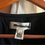 Madewell Denim Cap-Sleeve Mini Dress in Tarrybrook Wash Black V-Neck NWT Size 4 Photo 4