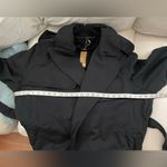 SKIMS  NWT Boyfriend Fleece Trench Coat Onyx Size S Oversized Photo 9