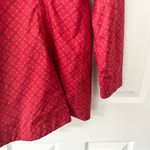 Columbia Red Houndstooth Print Zip Up Rain Resistant Jacket Hooded Small Women Photo 14