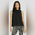 Who What Wear  Black Sleeveless Ruffle Neck Blouse Tank Top Photo 1