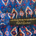 Robert Graham NWOT  Paisley Ruffle Tie Neck Top Blouse Blue Small Photo 7