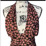 Kiss the Sky Kiss The Sky Rose Print Halter Dress Ruched Bodycon Mini Size Large Photo 2