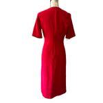 ZARA  Red Double Front Slit Midi Dress Back Zip Size Medium EUC Photo 2