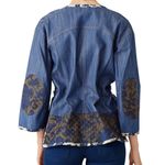 Derek Lam  10 Crosby Denim Kimono Jacket Wrap Belted Floral Patchwork Size 0 | XS Photo 4
