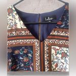 Lulus Women’s Med Mini Dress Floral Patchwork Boho Ruffle Hem & Wide Sleeves NWT Photo 4