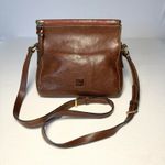 Dooney & Bourke Vtg Genuine Florentine Vacchetta Leather Saddle Crossbody Bag Photo 2