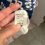 Saiph Cotton Bell Sleeve Santorini tiered Mini Dress crochet detail preppy MED Blue Photo 1