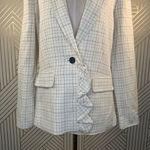 Joie  Villette Ruffled Plaid Blazer Jacket‎ Photo 4