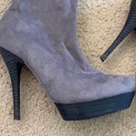 Luxury Rebel Tall Gray Suade Boots Sz 7 Photo 4