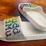 Mudd  Designer Slip On Sandals Rainbow Sparkly Gems Photo 2