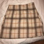 Romwe brown plaid skirt  Photo 0