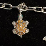 Kenneth Jay Lane Silver Bracelet with Colorful Charms Photo 0