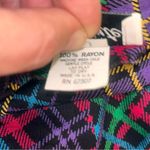 Vintage ‘90s Lee Winter Plaid Patchwork Knee Length Skirt L Red Size L Photo 4