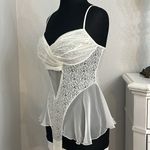 Victoria's Secret Victoria’s Secret Vintage Gold Label White Bridal Teddy Bodysuit Size Medium‎ Photo 1