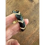 Anne Klein Vintage 90s Enamel Rhinestone Panther Bracelet Hinged Photo 11