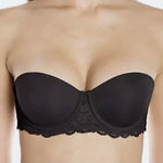 Calvin Klein 30DD Black Lace Strapless Molded Cup Underwire Bra NWT *No Straps* Photo 0