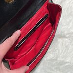60s Vintage Black & Gold Leather Clutch B92 Photo 6