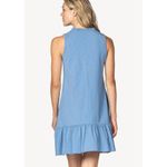 Lilla P Light Blue Sleeveless Peplum Mini Dress S Photo 1
