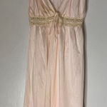 Vintage Movie Star Nylon Midi Night Gown Pink Size Small‎ Photo 0