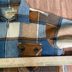 1960s Vintage Traverse Bay Woolens Wool Mackinaw Plaid Jacket‎ Women’s 12 Blue Photo 3