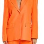 Beulah  neon orange oversized blazer & shorts set S Photo 0