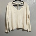 Love by Design  Cream V-Neck Sweater Photo 0