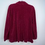 Jennifer Moore  Vintage Diamond Pattern Velour Tracksuit Jacket Photo 4