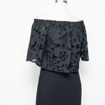 Shoshanna - Black Lace Flower Cut Dress. Photo 7