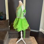 Women’s Green Short Sparkly Homecoming Party Dress Silver Accents Size 22W NEW Photo 5
