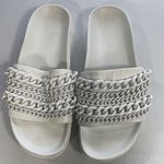 Kendall + Kylie Women's Shiloh 2 Leather Metal Upper Slide Sandal Sz 9.5M White Photo 10