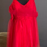 Women’s Red Short Prom Party Homecoming Dress Corset Back Plus Size 26W Photo 0
