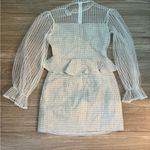 Missguided  White Long Sleeve Dress with Sheer Details Photo 1