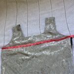 Escapades 90s Silver Rose Print Evening Tank Top Size M Photo 6