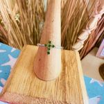 Sterling Silver Cross Green CZ Ring Photo 1