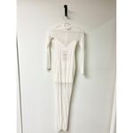 Oh Polly NWT  Long Sleeve Sheer Layered Bodycon Maxi Dress Ivory Womens Size US 2 Photo 2