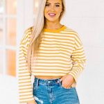 These Three Boutique Cropped Stripe Sweater Photo 0
