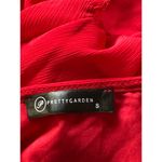 PRETTYGARDEN Red Mini Dress Cutout Ruffle Short Sleeve Smocked Waist S Photo 2